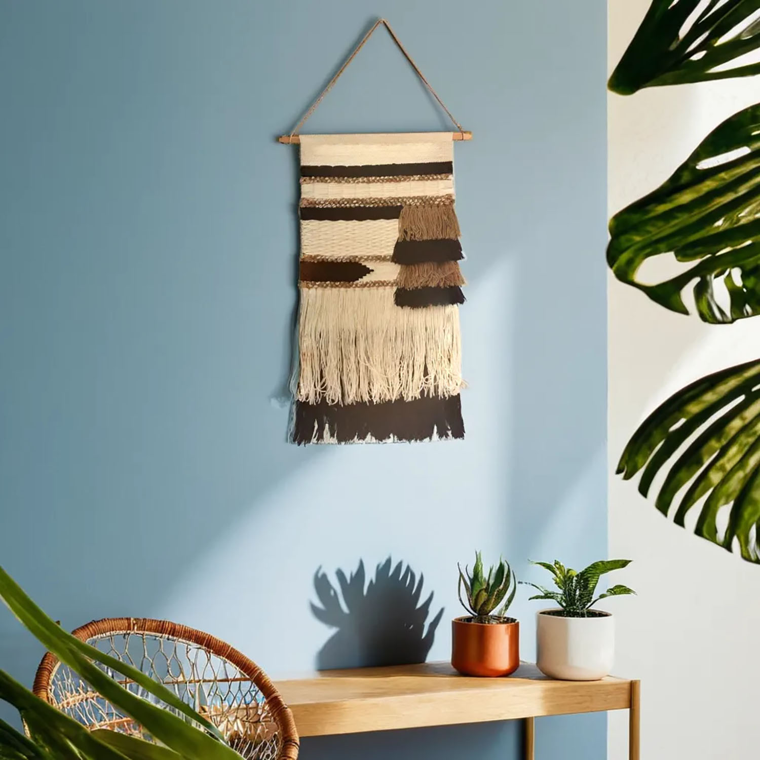 ArtistryBazaar Boho Culture Inspired Hand Woven Woolen Wall Hanging Wall Art Home Décor