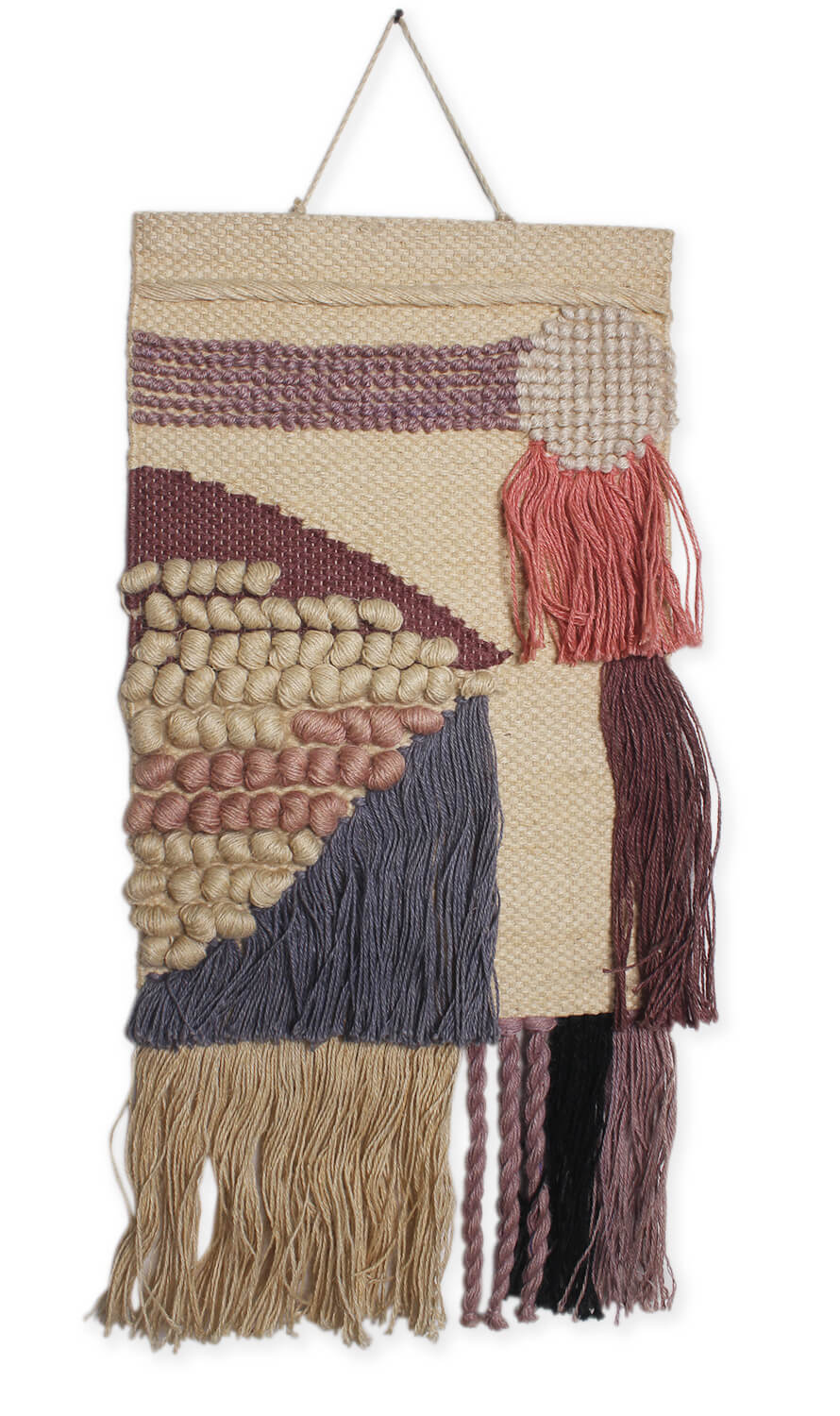 ArtistryBazaar Hand Woven Multicolor Abstract Theme Decorative Modern Wall Hanging for Home Décor 