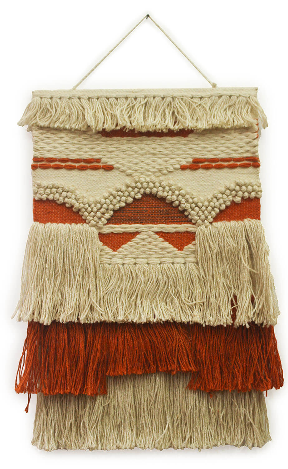 ArtistryBazaar Bohemian Jute Handwoven Wall Hanging with Large Decorative Tassels for Home Décor