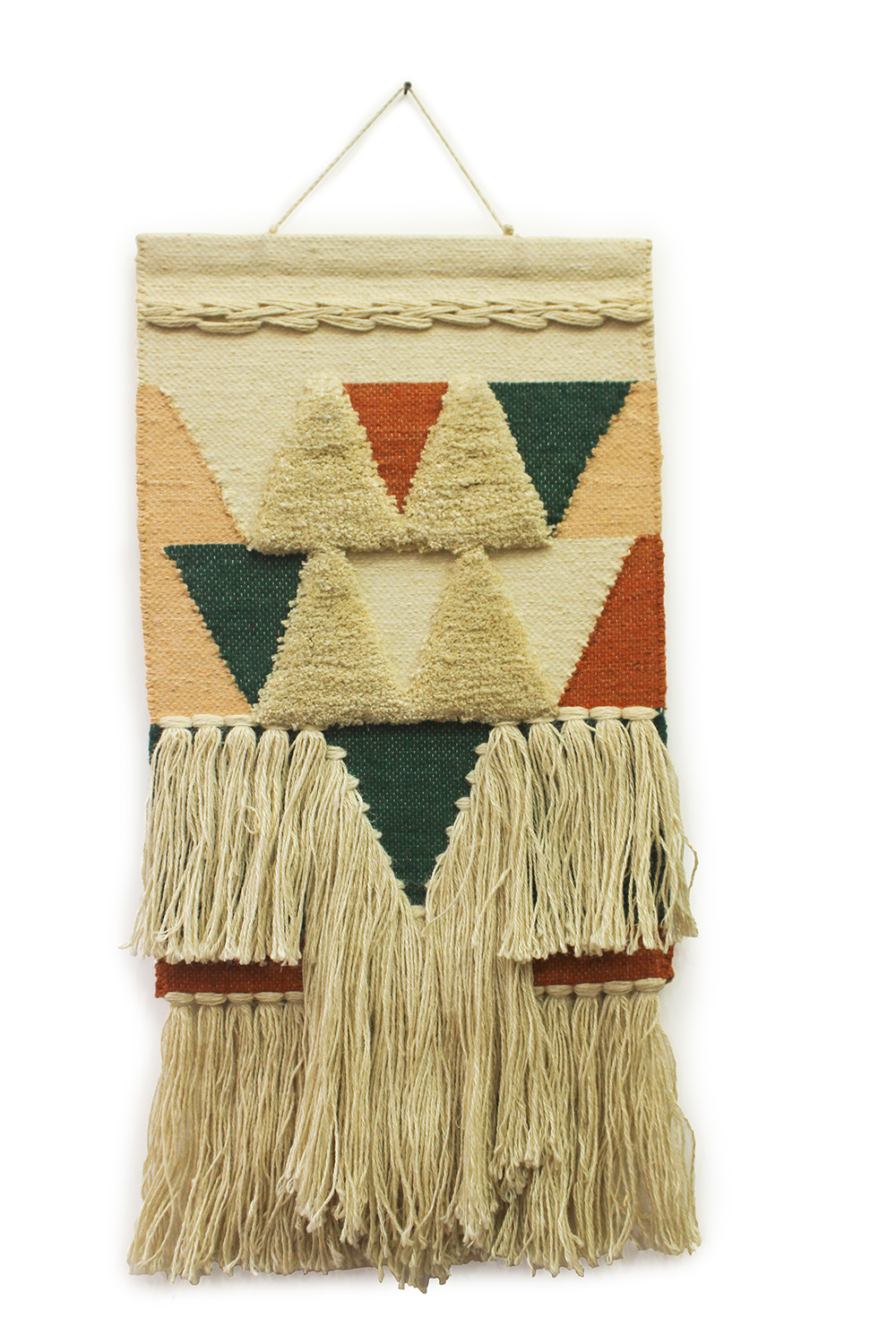 ArtistryBazaar Artistic Handwoven Multicolor Jute Wall Hanging With Tassel for Decorative Home Décor