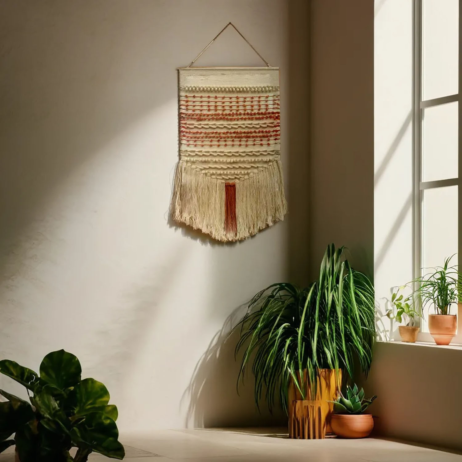 ArtistryBazaar Hand Woven Boho-chic Inspired Modern Wall Hanging Art with Fresh Dreamy Vibes