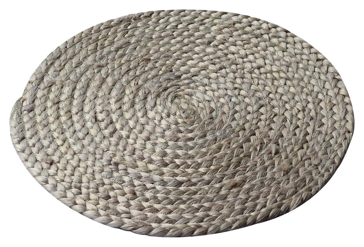 Buy in Bulk Wholesale Circle Shaped Trivet/Placemat in Beige Color - Handmade in Jute - Dining Table Accessories