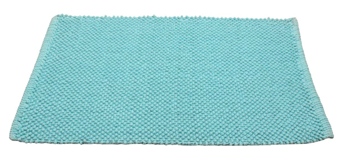 32” Chenille Non-Slip Bath Mat in Bulk at Wholesale – Light-Blue – Handmade Home Furnishings