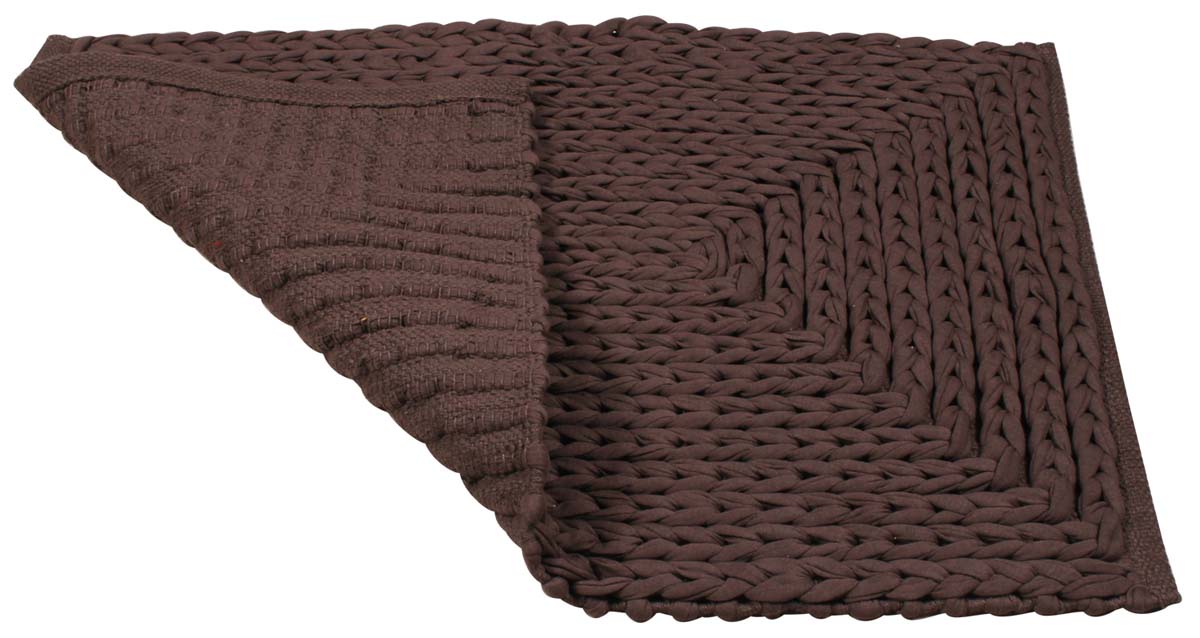 31” Cotton Chindi Bath-Mat – Hand-Braided Rugs in Bulk at Wholesale – Gray – Artistic Bathroom & Home Furnishings