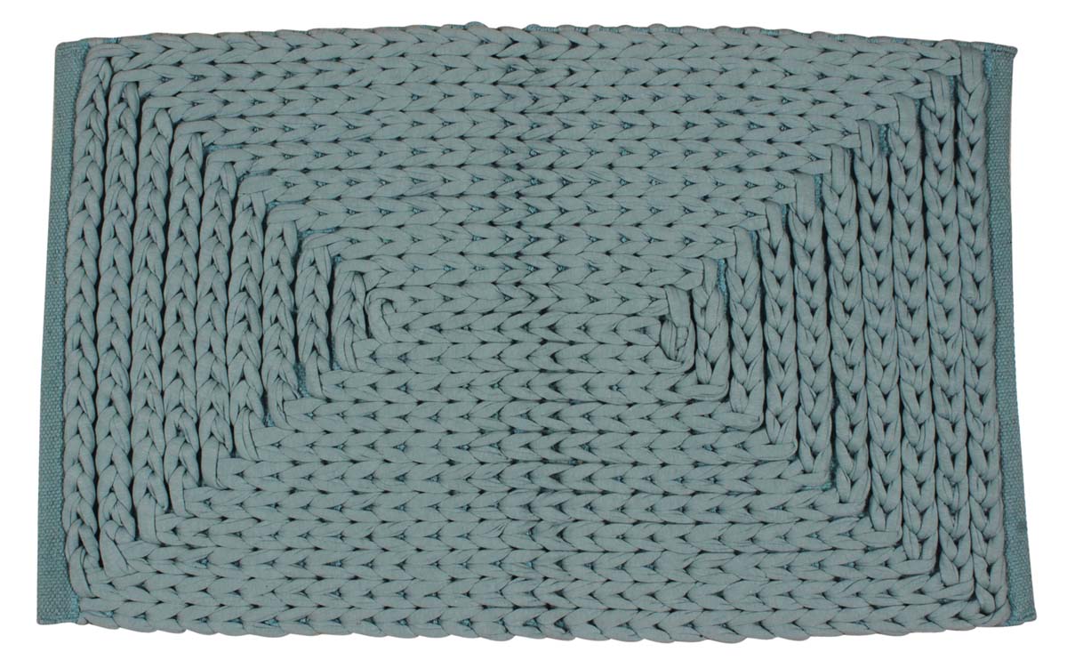 31” Cotton Chindi Bath-Mat – Hand-Braided Rugs in Bulk at Wholesale – Brown – Artistic Bathroom & Home Furnishings