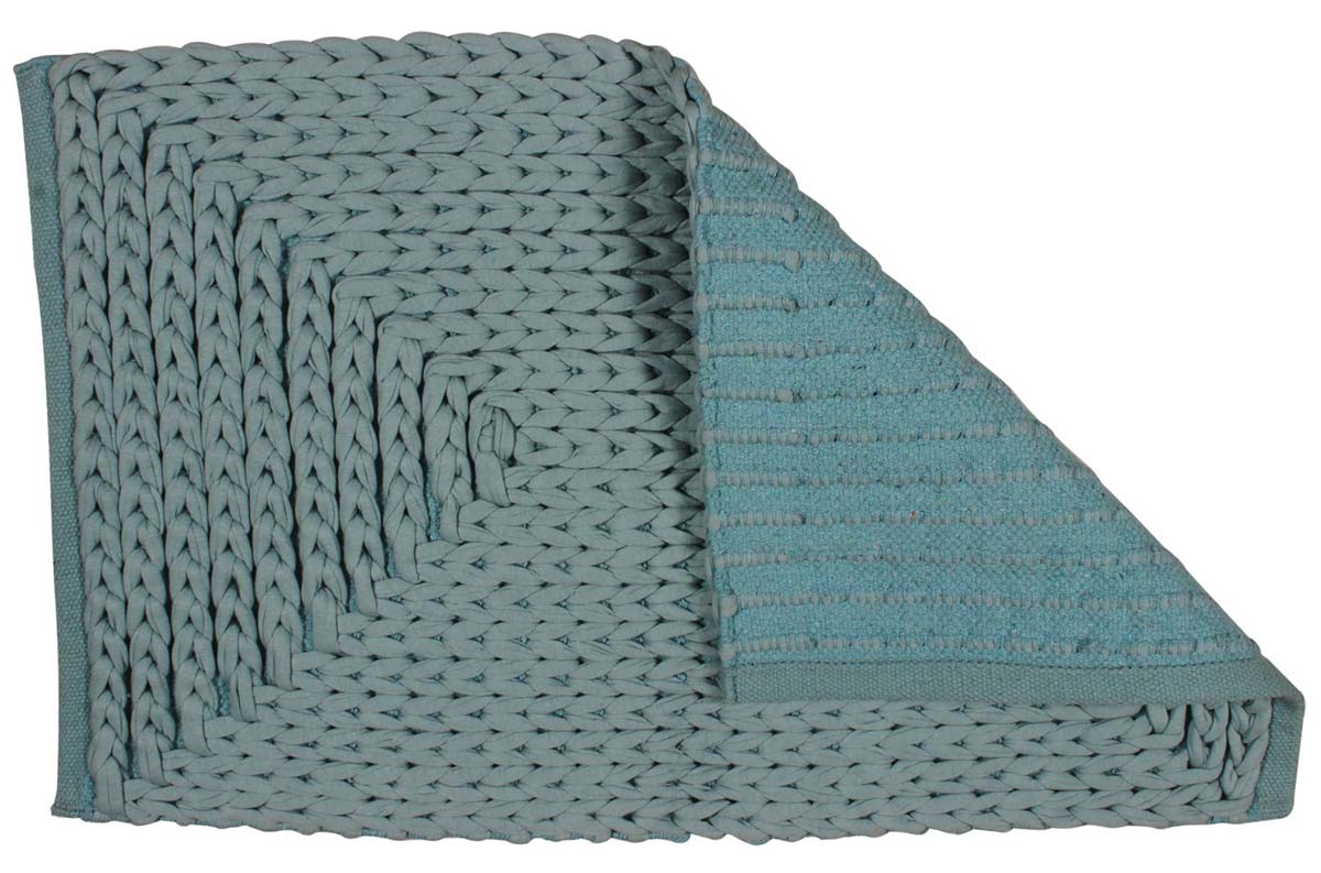 31” Cotton Chindi Bath-Mat – Hand-Braided Rugs in Bulk at Wholesale – Brown – Artistic Bathroom & Home Furnishings