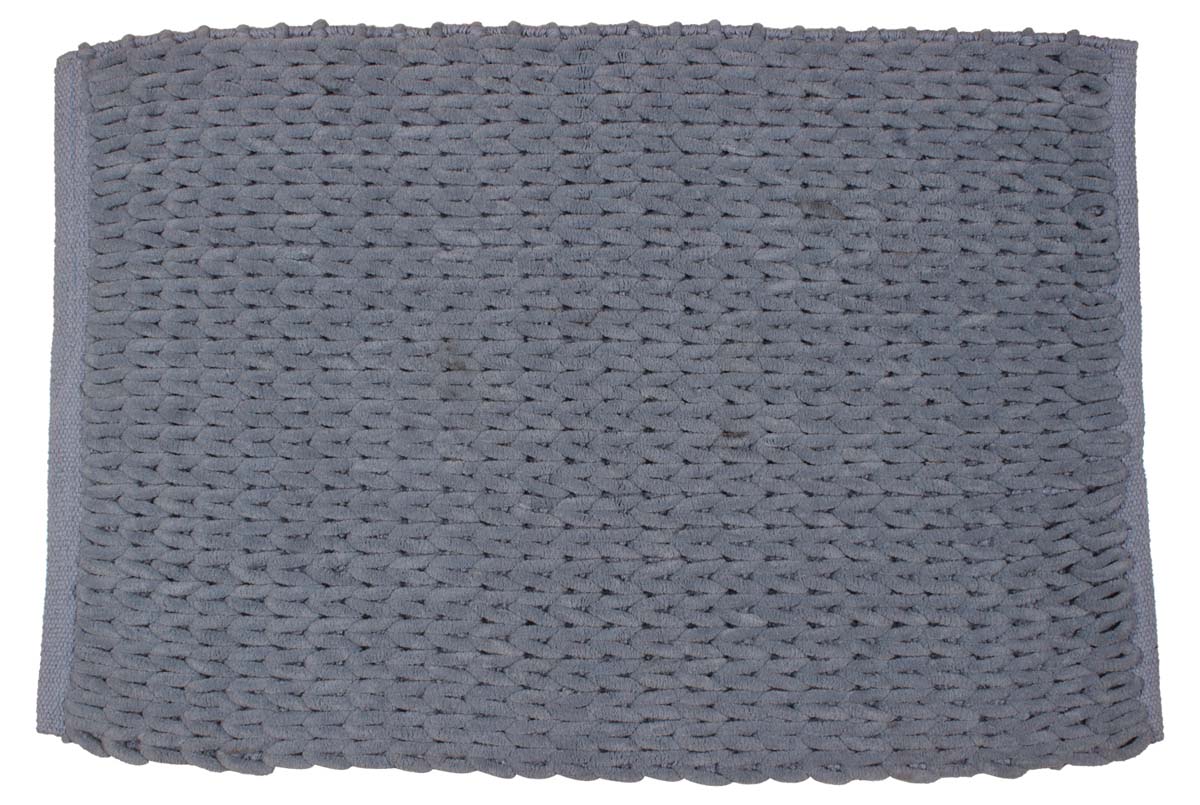 31” Cotton Chindi Bath-Mat – Hand-Braided Rugs in Bulk at Wholesale – Dark-Gray – Artistic Bathroom & Home Furnishings