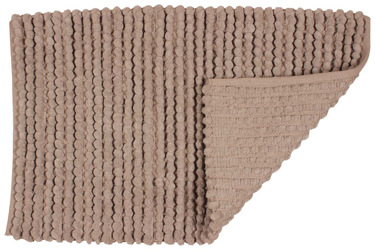 42” Handmade Velvet Bath-Rug in Bulk at Wholesale – Gray Mat with Pebble Pattern – Artistic Bathroom & Home Furnishings
