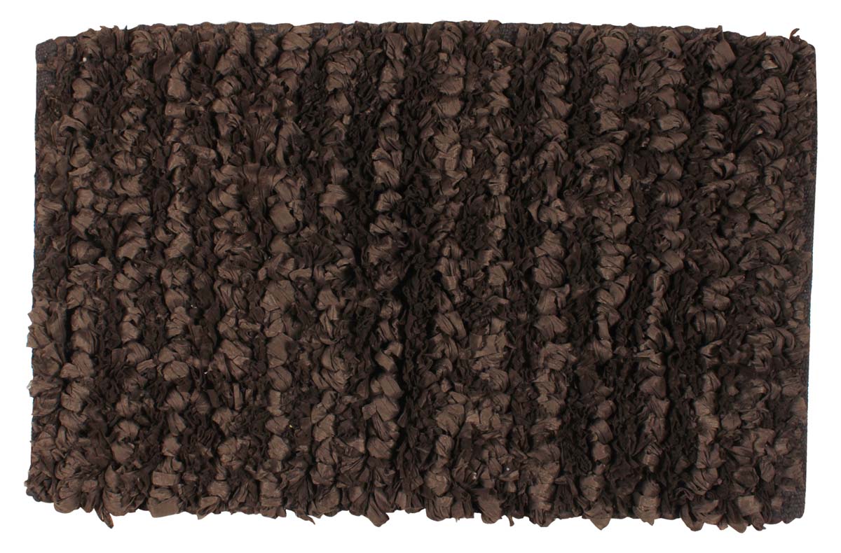 31” Handmade Black Paper-Chindi Bath-Rug in Bulk at Wholesale –Artistic Bathroom & Home Furnishings