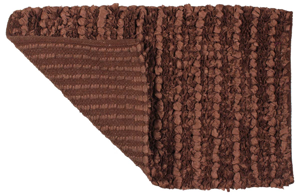 31” Handmade Brown Paper-Chindi Bath-Rug in Bulk at Wholesale –Artistic Bathroom & Home Furnishings