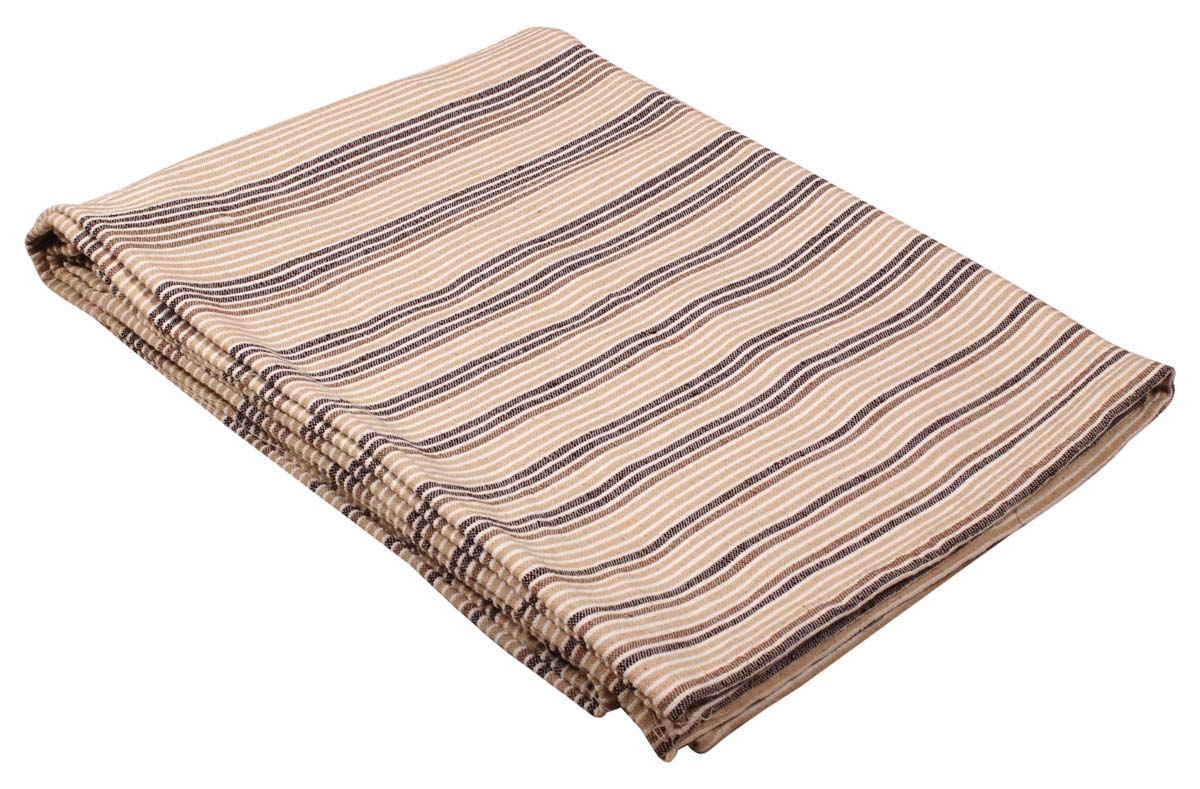 60” Pure-Cotton Multicolored Striped Throw Blanket in Bulk at Wholesale – Contemporary Home Furnishings