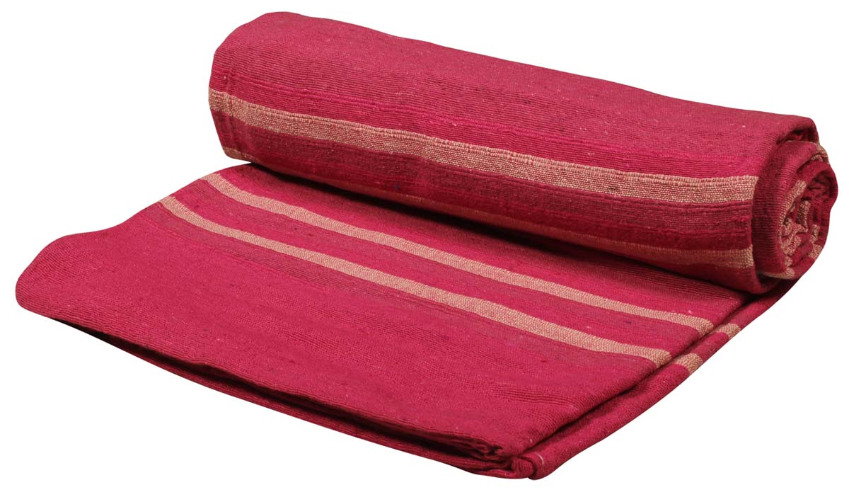 60” Pure-Cotton Magenta Striped Throw Blanket in Bulk at Wholesale – Light-Weight - Contemporary Home Furnishings