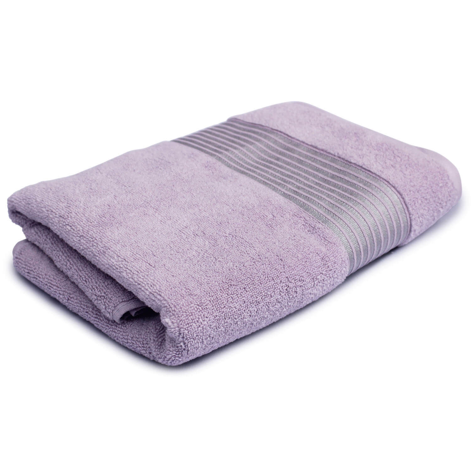 Luxurious Zero Twist Purple Cotton Bath Towel, 56x28 Inches - Ultra-Absorbent and Soft