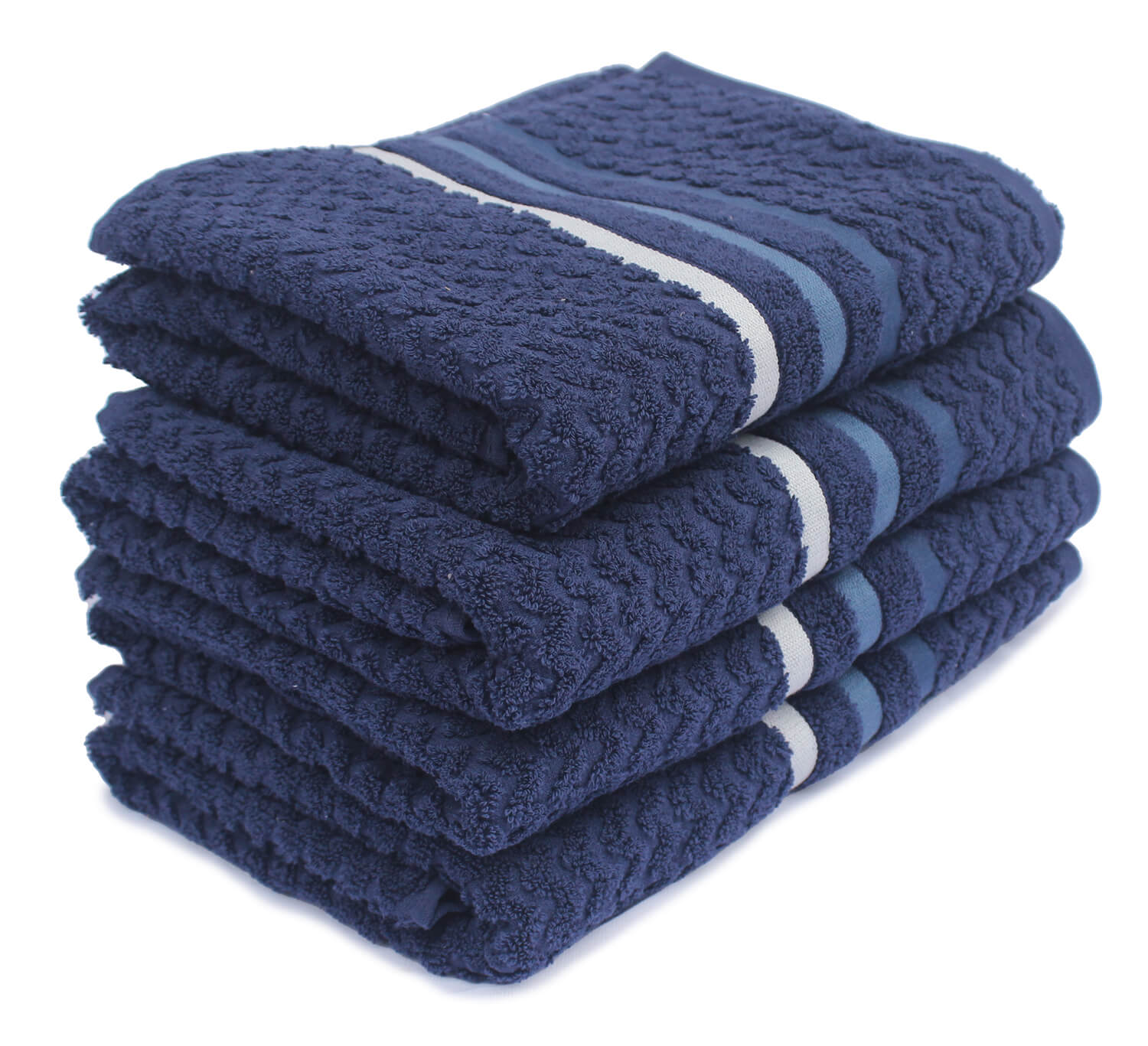Gray Bath Towel with Color Stripes, Zero Twist Pattern, 56x28 Inches - Soft and Absorbent