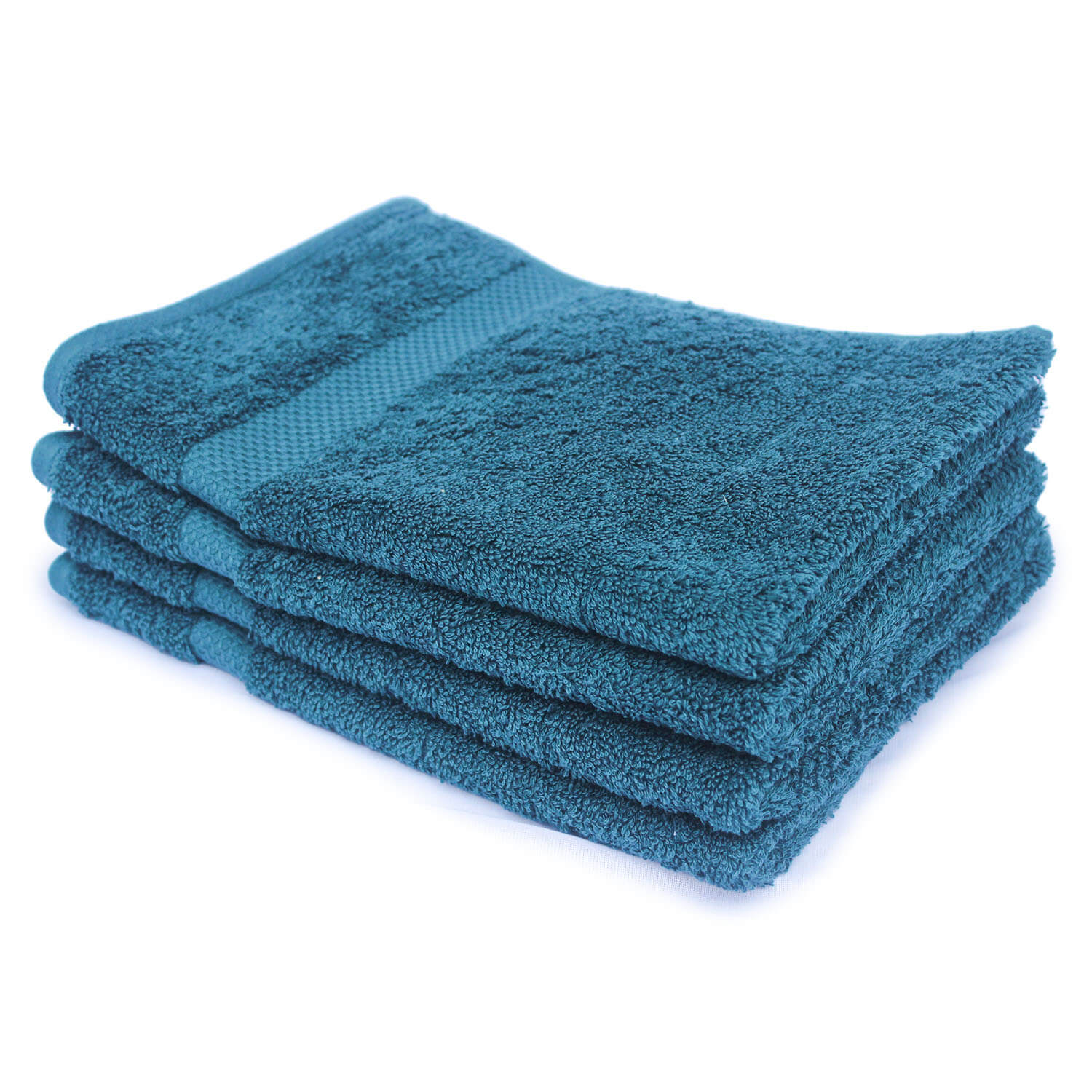 Luxurious Cyan Cotton Towel, 24x16 Inches - Zero Twist Technology for Superior Absorbency