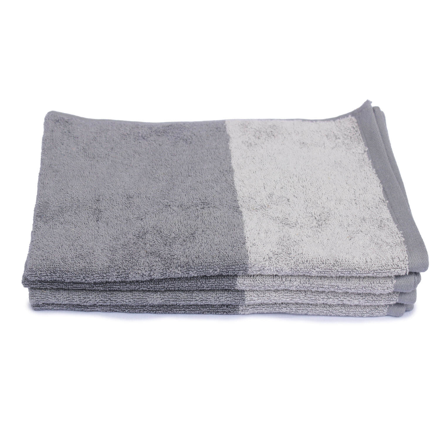 Gray & White Cotton Towel, 24x16 Inches - Lightweight and Ultra-Absorbent