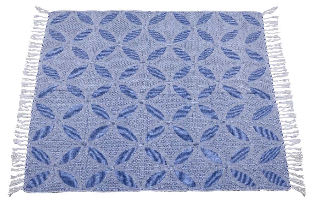 60x50” Woven Throw Blanket in Cotton with Floral Pattern in Shades of Mauve - Home Decor Furnishings - Buy in Bulk Wholesale