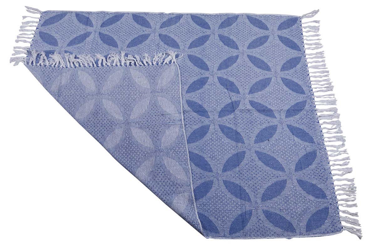 60x50” Woven Throw Blanket in Cotton with Floral Pattern in Shades of Mauve - Home Decor Furnishings - Buy in Bulk Wholesale