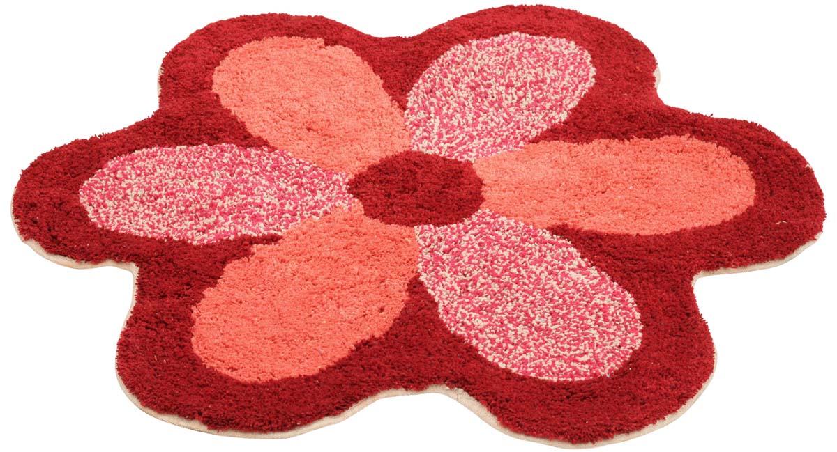 Bulk Buy Door Mats – Cotton Door Mat – Red – Flower Shaped – Home Décor 