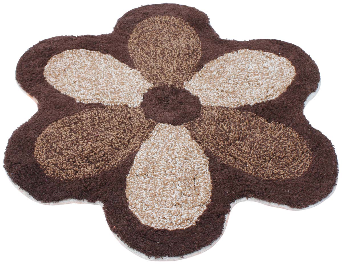 Bulk Buy Door Mats – Cotton Door Mat – Brown – Flower Shaped – Home Décor 