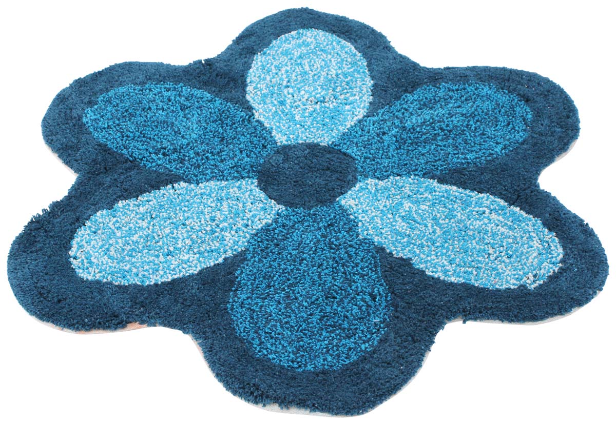 Bulk Buy Door Mats – Cotton Door Mat – Blue – Flower Shaped – Home Décor 