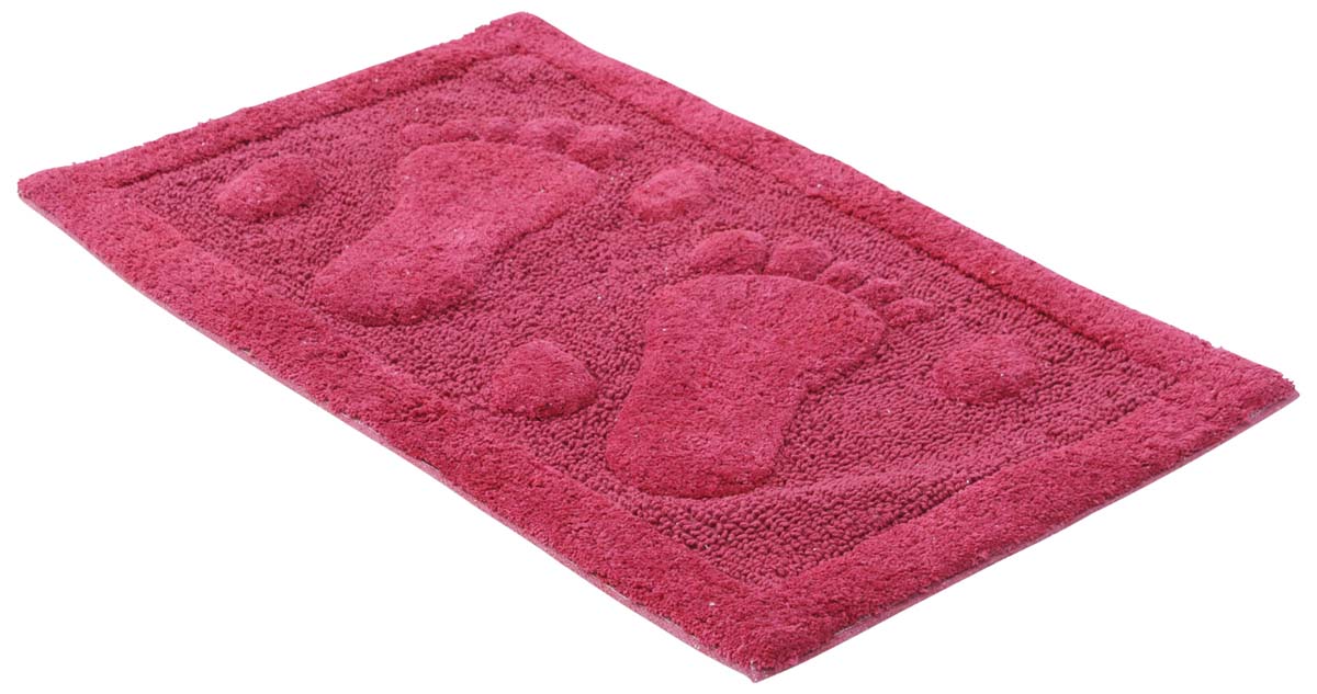 Bulk Buy Door Mats – Cotton Door Mat – Red – Footprint Motif – Home Décor 