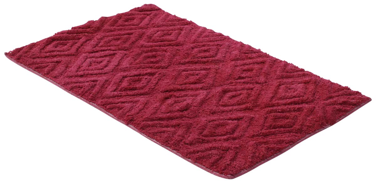 Buy Door Mats Wholesale – Red Cotton Mat – Diamond Grid Pattern – Home / Office Décor