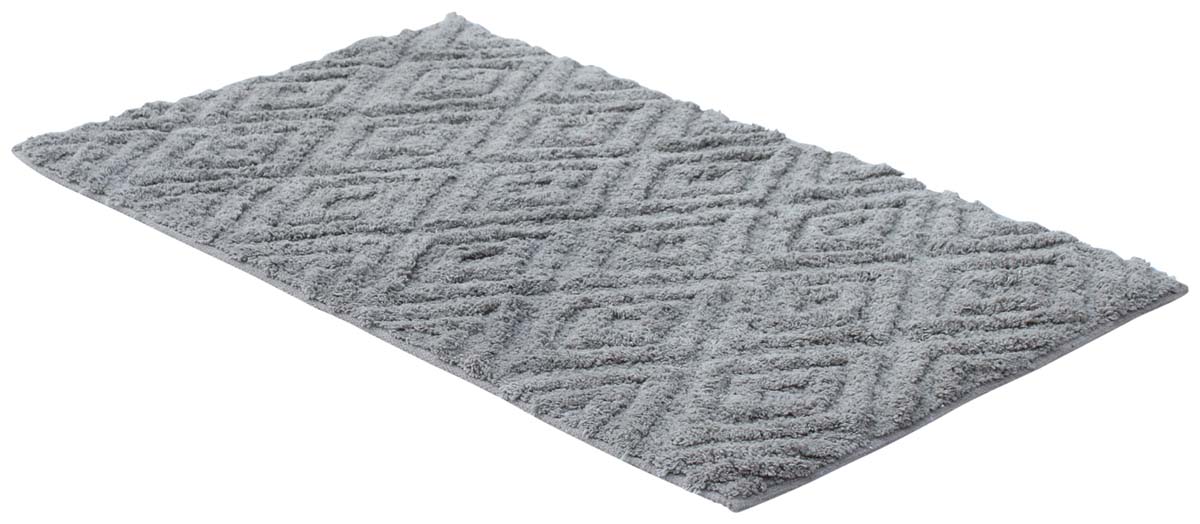 Buy Door Mats Wholesale – Gray Cotton Mat – Diamond Grid Pattern – Home / Office Décor
