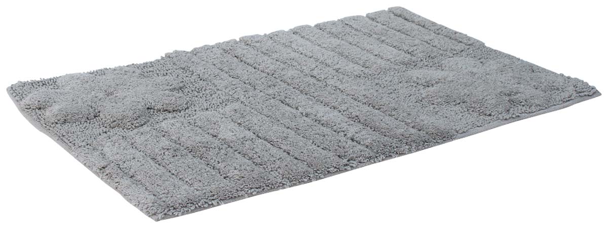Buy Door Mats Wholesale – Gray Cotton Mat – Flower Motifs – Home / Office Décor