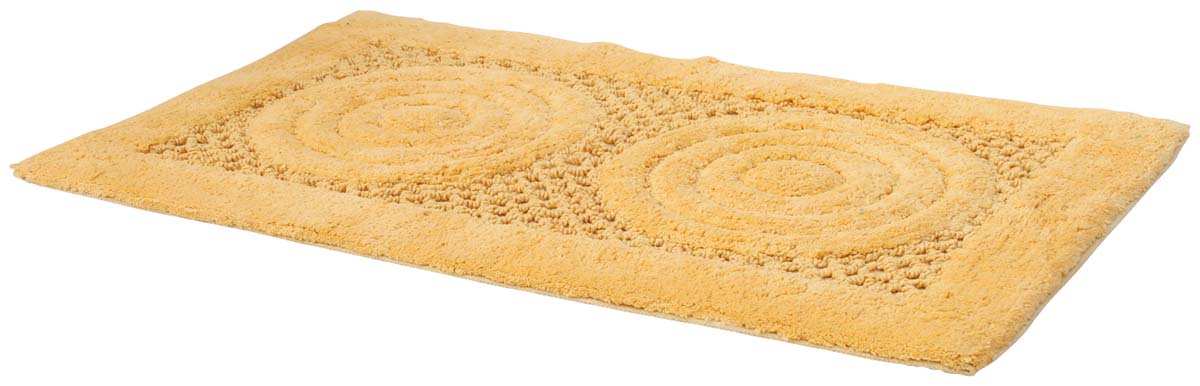 Wholesale Door Mats – Yellow Cotton Mat – Circular Pattern – Home Décor