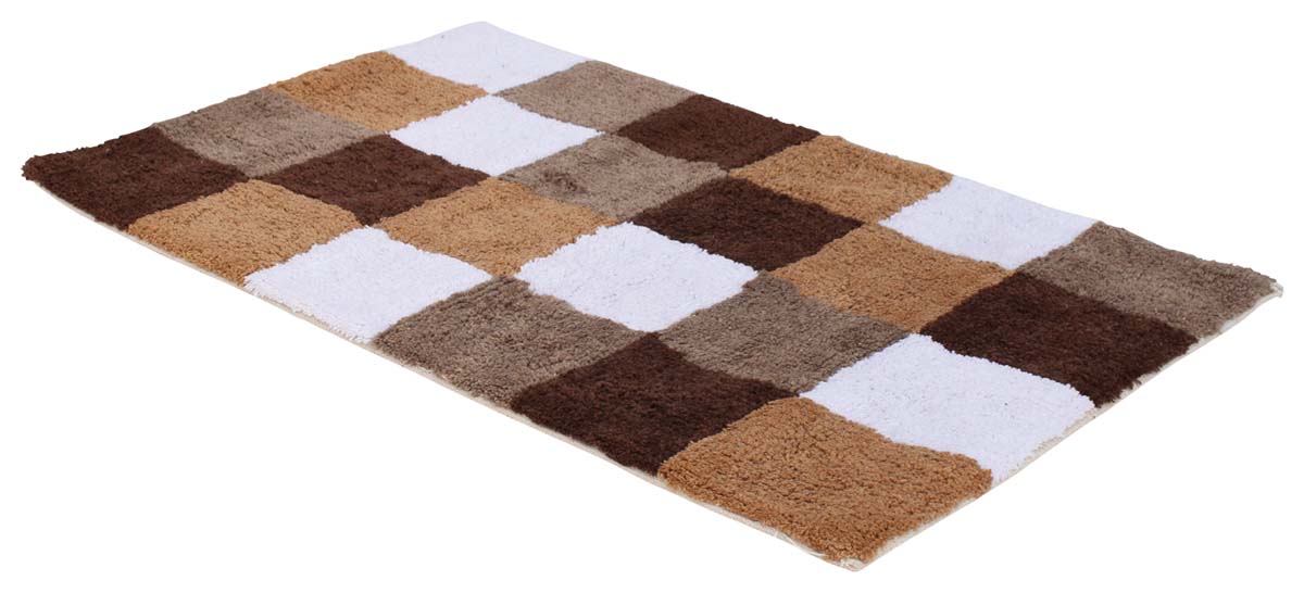 Wholesale Door Mats – Cotton Mat – Beige Brown & White – Check Pattern – Home Décor
