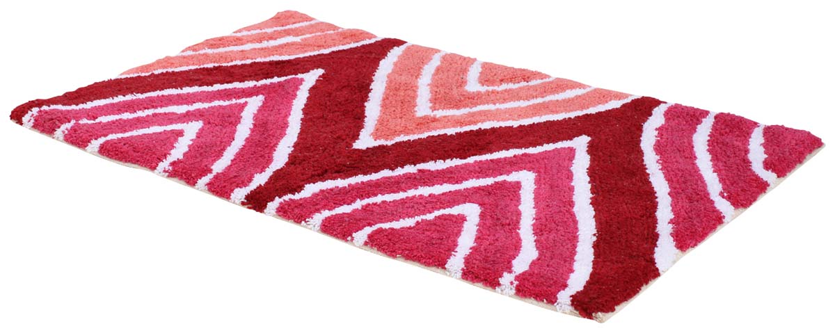 Buy Door Mats Wholesale – Cotton Mat – Pink Red & White – Abstract Pattern – Home Décor 