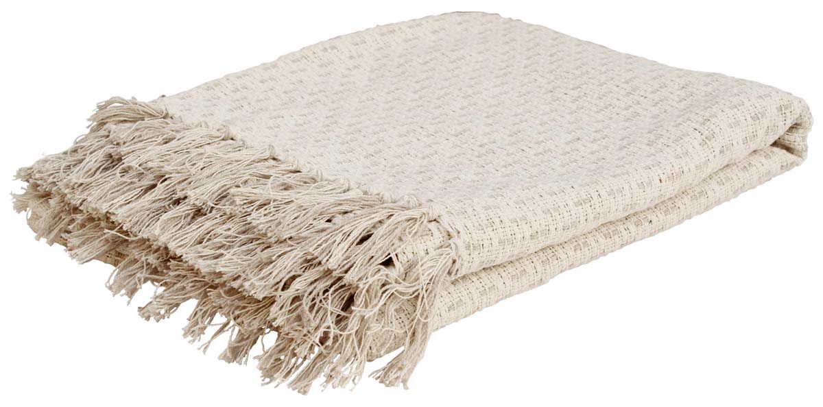 Cotton Throws Bulk – Gray & White Cotton Throw with Tassels – Home Décor