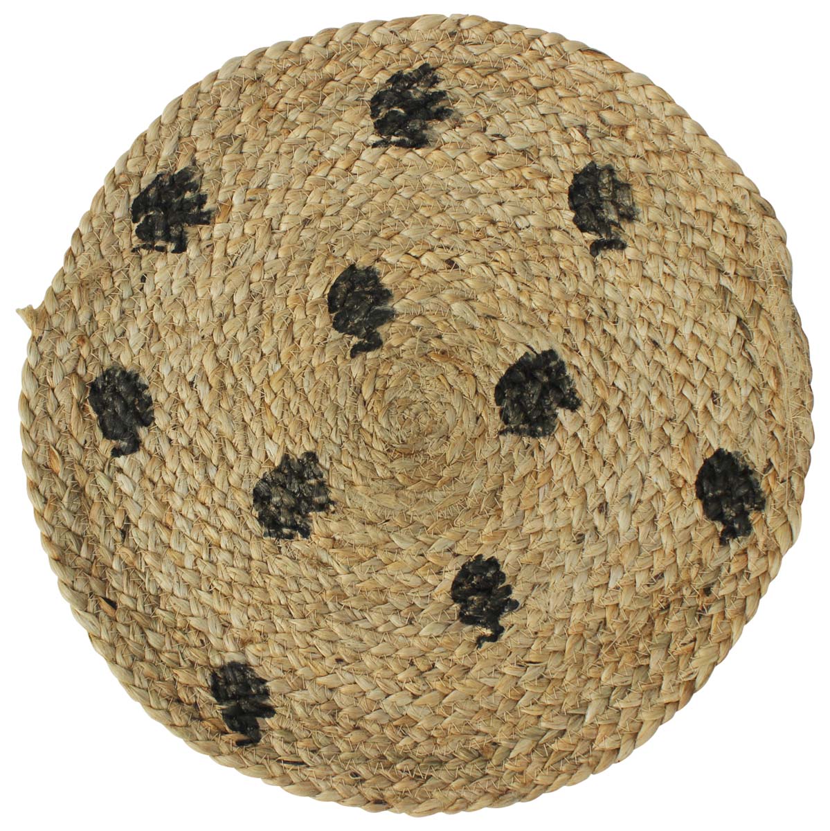 15” Jute Brown Black Dotted Trivets in Bulk at Wholesale – Round - Hand-Woven – Home & Dining-Table Essentials