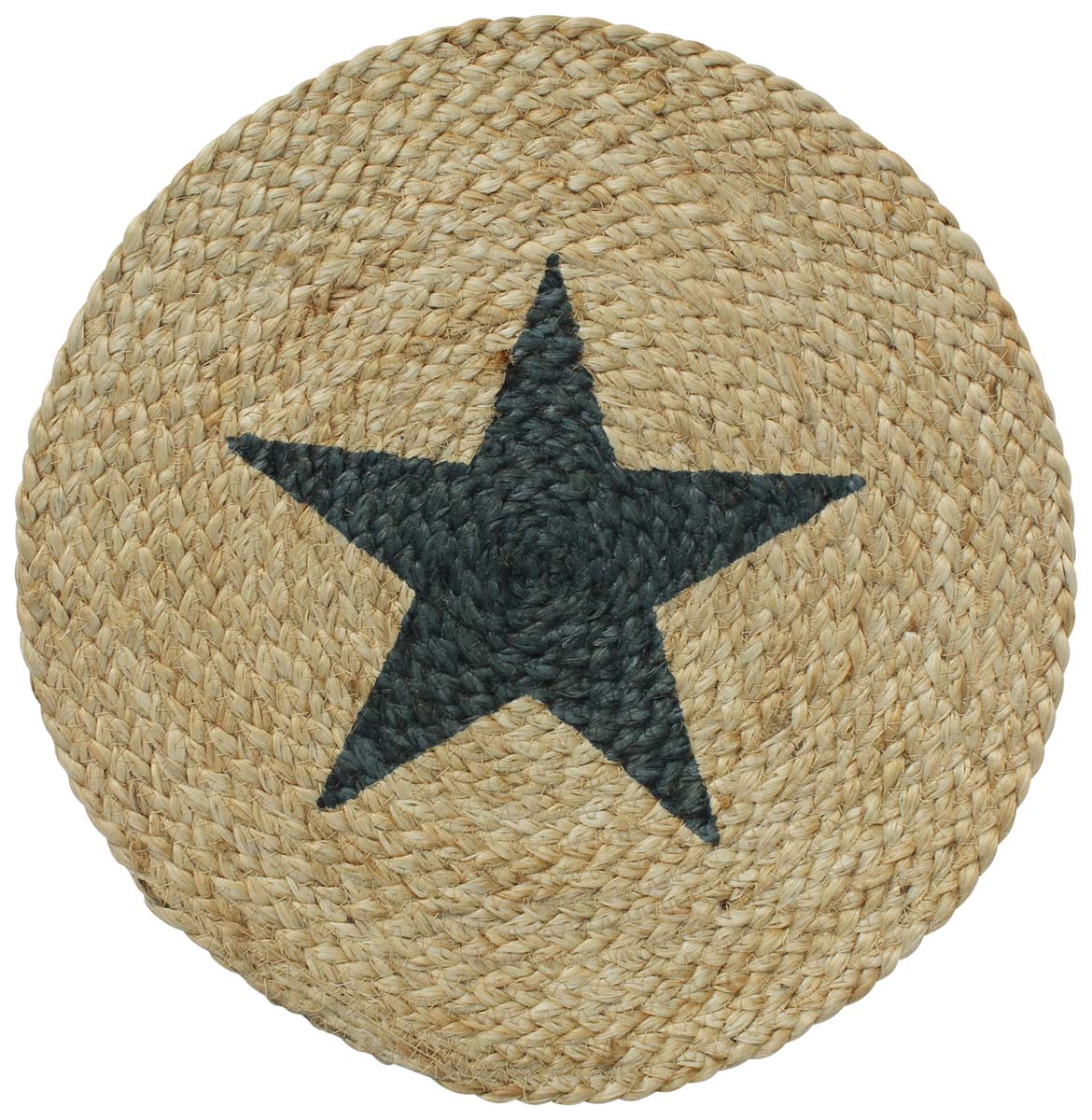 15” Jute Brown Black Star Trivets in Bulk at Wholesale – Round - Hand-Woven – Home & Dining-Table Essentials
