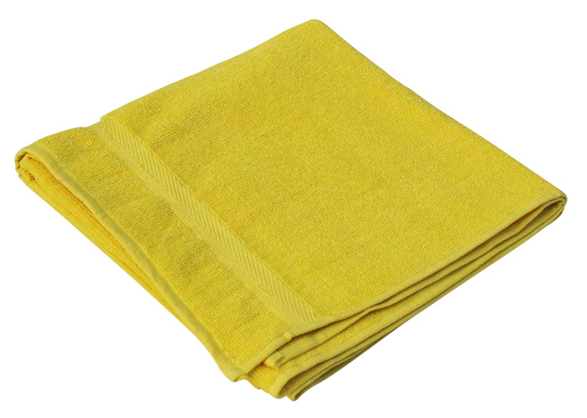 54.5” Mustard-Yellow Cotton Bath-Towel in Bulk at Wholesale – Soft & Absorbent – Bathing Essentials