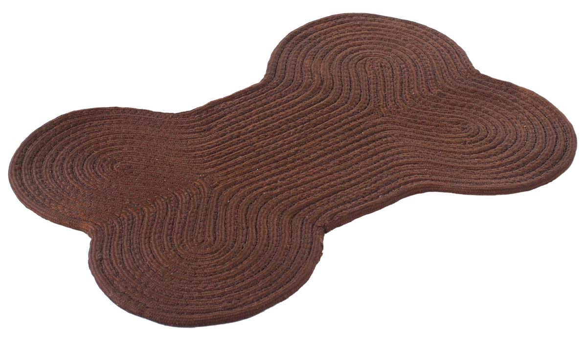 Dog Bone Door Mat - Chocolate Brown Floor Mat For Pet Lovers - Entryway Solutions Home Decor Furnishings & Supplies - Buy in Bulk Wholesale