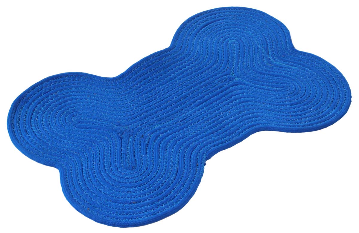 Dog Bone Door Mat - Blue Colored Floor Mat For Pet Lovers - Entryway Solutions Home Decor Furnishings & Supplies - Buy in Bulk Wholesale