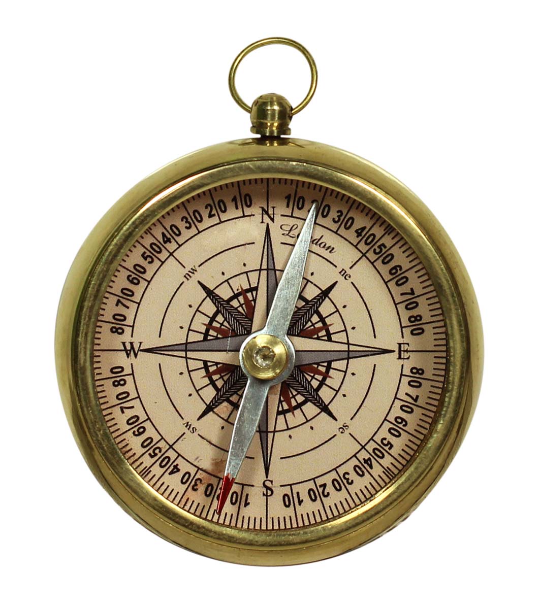 Magnetic Compass in Brass – 2” Nautical Device with Imprint of Dolland London - Vintage-Look Collectibles / Gifts from India - Buy in Bulk Wholesale