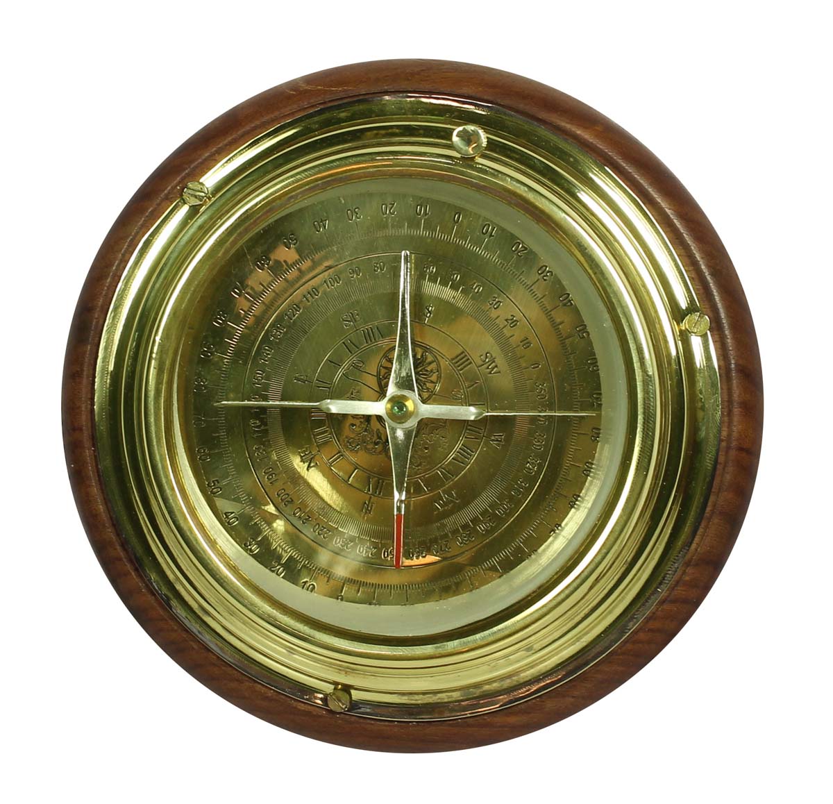 Wholesale 5.5”Nautical Magnetic Compass in Brass & Wood - Bulk Buy Retro-Look Functional Marine Device-Handmade Nautical Devices/Antique-Look Collectibles/Corporate & Personal Gifts from India