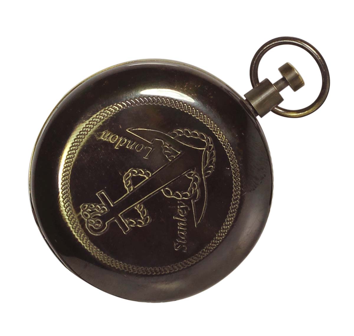 Magnetic Compass in Brass with Push Button & Anchor Engraving – 2” Nautical Device / Vintage-Look Collectibles / Gifts from India - Buy in Bulk Wholesale
