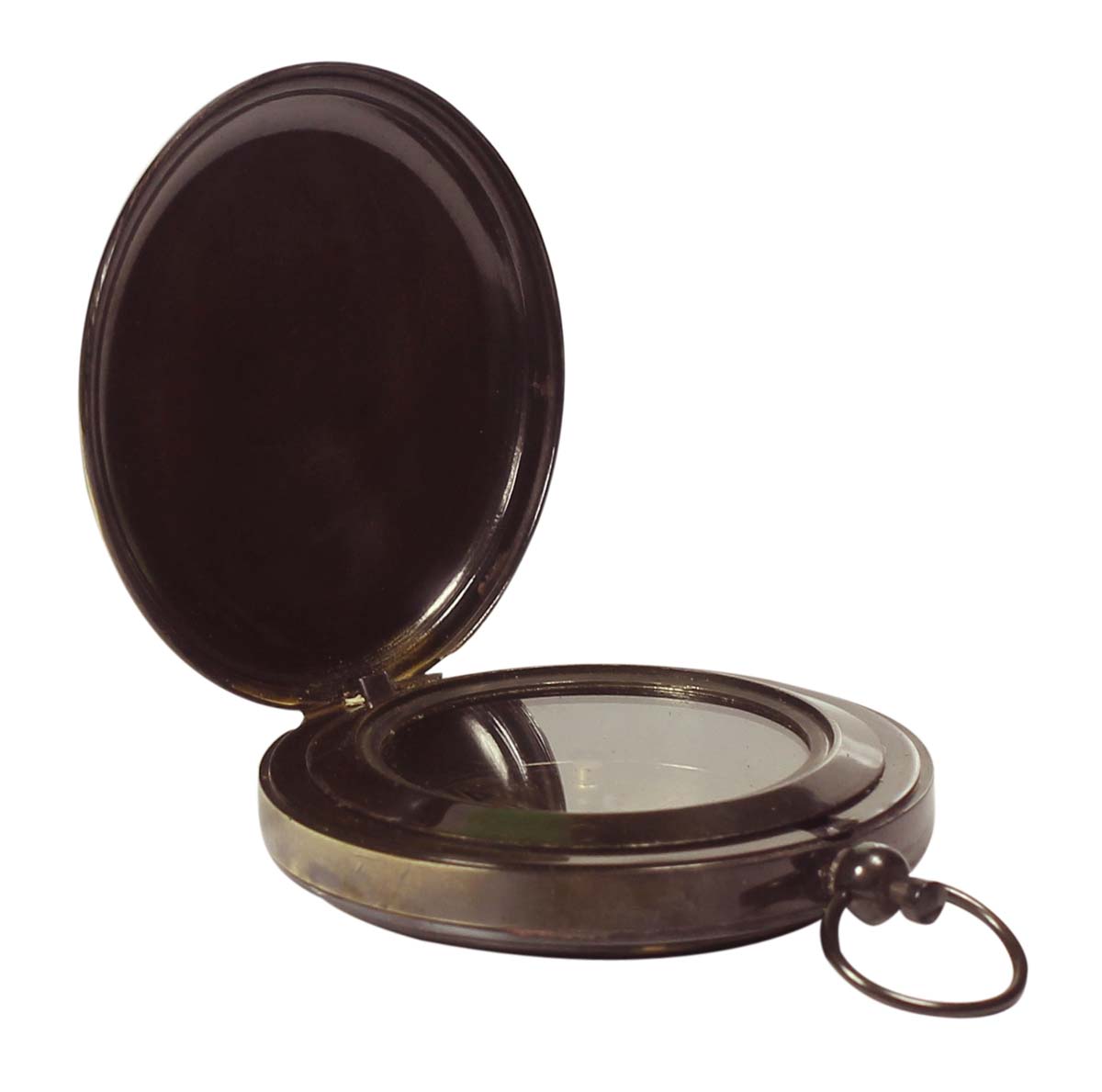 Magnetic Compass in Brass with Push Button & Ship Engraving – 3” Nautical Device / Vintage-Look Collectibles / Gifts from India - Buy in Bulk Wholesale