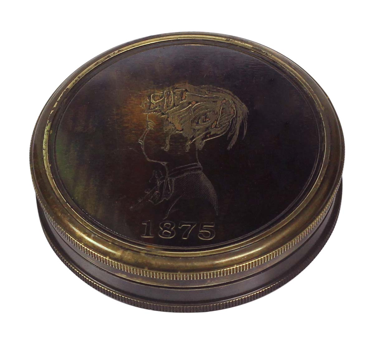 Lensatic Compass in Brass with Lid – 3” Nautical Device with Engraved Imprint of Poem – Retro-Look Collectibles / Gifts from India - Buy in Bulk Wholesale