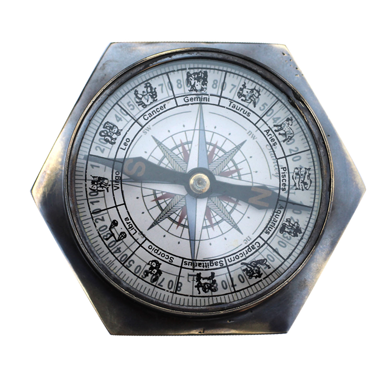 Nautical Compass in Brass – 3” Magnetic Device with High Accuracy - Antique-Look Collectibles / Gifts from India - Buy in Bulk Wholesale