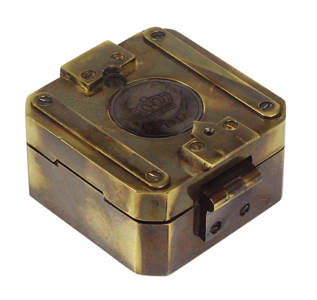 Wholesale 2.5” Nautical Magnetic Compass in Brass - Square With Lid & Mirror - Bulk Buy Maritime Antique Vintage Look Replica Collectible - Great Corporate & Personal Gifts