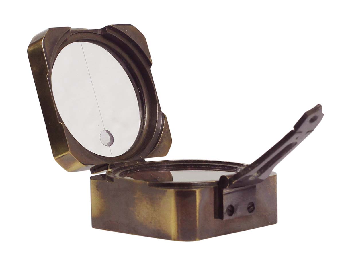 Wholesale 2.5” Nautical Magnetic Compass in Brass - Square With Lid & Mirror - Bulk Buy Maritime Antique Vintage Look Replica Collectible - Great Corporate & Personal Gifts