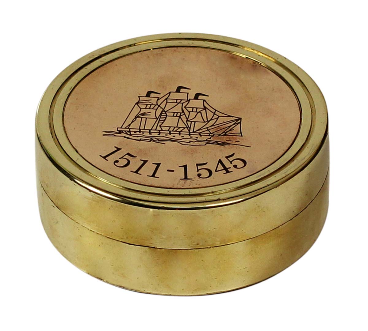 Nautical Sundial Compass with Lid in Brass – 3” Magnetic Device with Mary Rose Engraved Imprint - Antique-Look Collectibles / Gifts from India - Buy in Bulk Wholesale