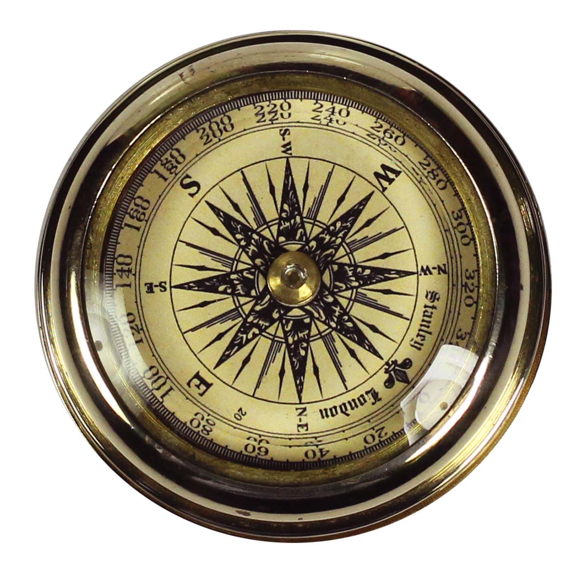 Nautical Lensatic Compass in Brass in Golden Finish – 2” Magnetic Device with High Accuracy – Antique-Look Collectibles / Gifts from India - Buy in Bulk Wholesale