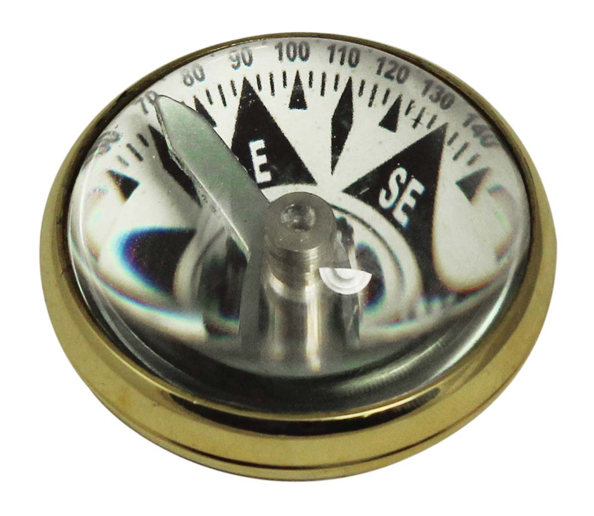 Nautical Lensatic Compass in Brass in Golden Finish – 2” Magnetic Device with High Accuracy – Antique-Look Collectibles / Gifts from India - Buy in Bulk Wholesale