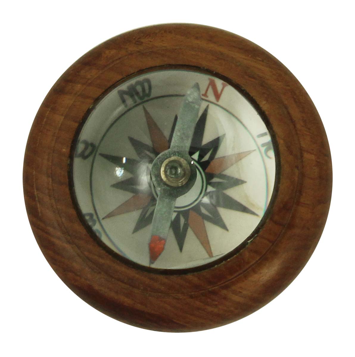 Nautical Lensatic Compass in Wood – 2.5” Magnetic Device with High Accuracy – Antique-Look Collectibles / Gifts from India - Buy in Bulk Wholesale